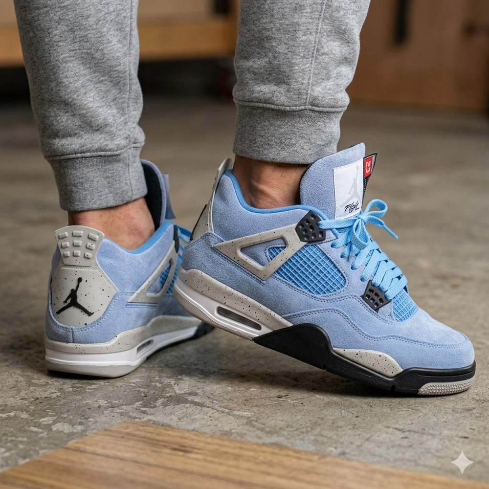 Jordan Air Jordan 4 Retro Mens Size 12 University Blue CT8527-400 Sneakers
